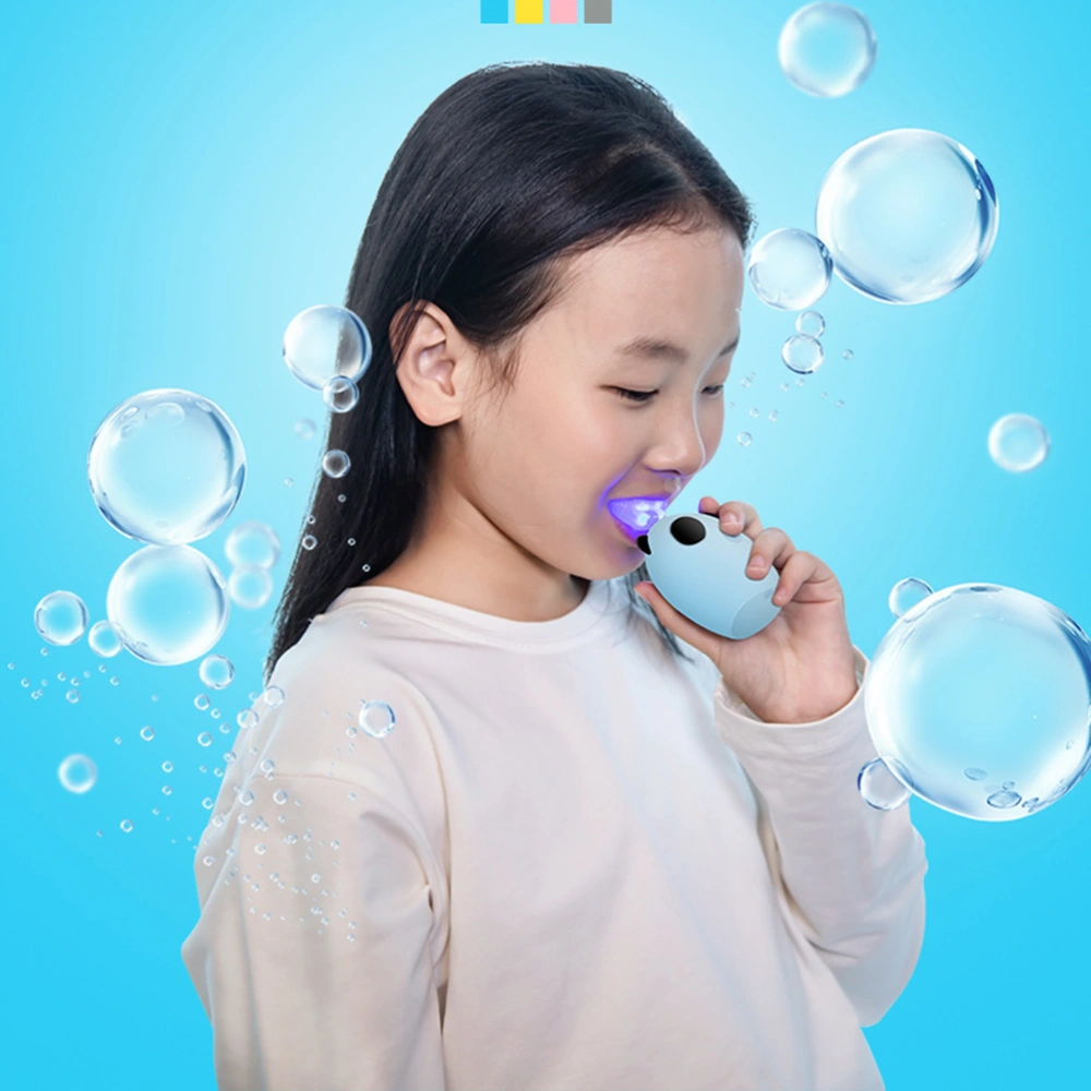 U Shape Full-automatic Electric Toothbrush Rechargeable Waterproof Ultrasonic Whitening Toothbrush for Kids (Green, With Battery)