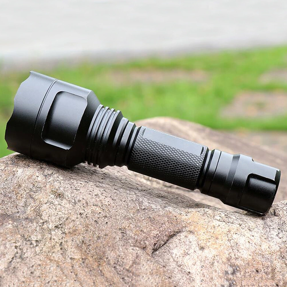 1PC LED Glare Flashlight Multi-purpose Waterproof Flashlight USB Charging Torch Outdoor Mini Torch for Outdoor Camping Hunting (Black)