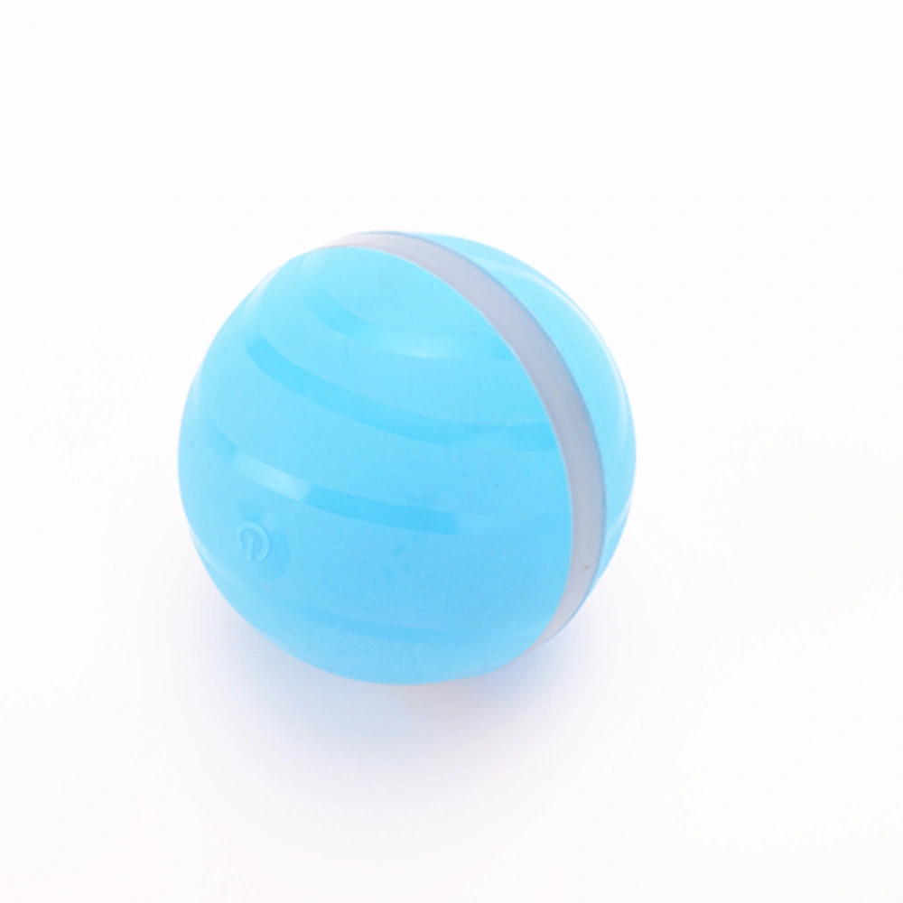 Pet USB Playing Ball LED Rolling Flash Ball Toy Funny Pet Teaser Pet Supplies (Blue)