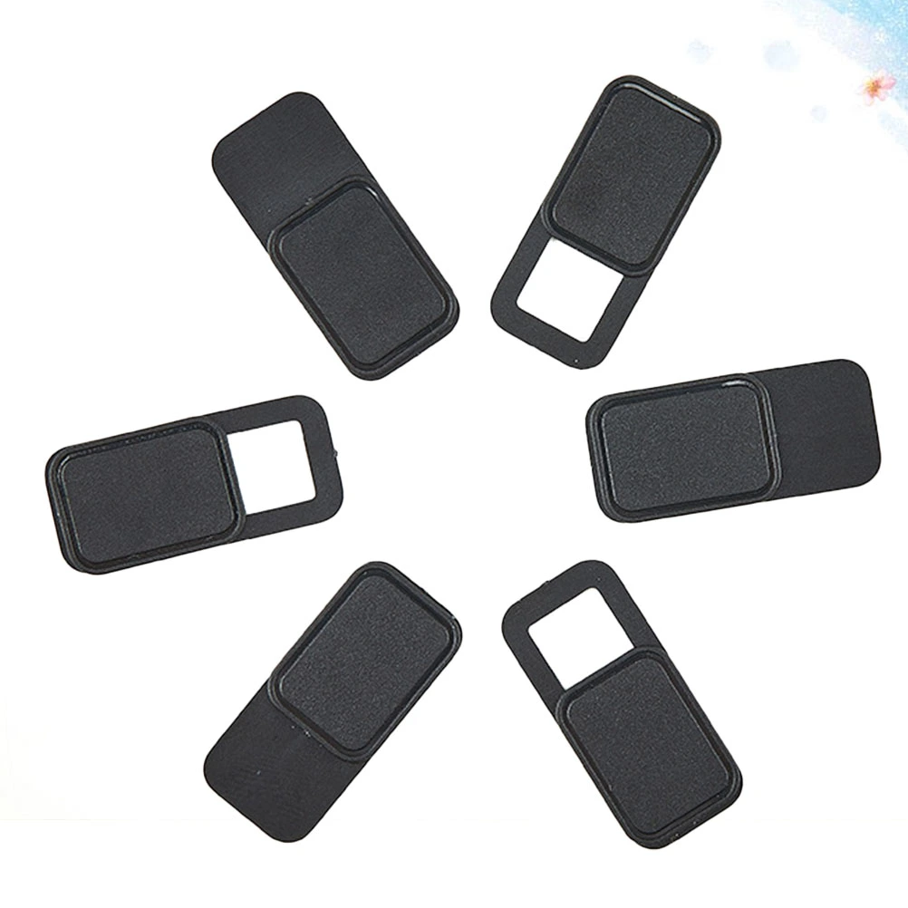 6Pcs Metal Oval Shaped Webcam Cover Camera Slider Shutter Privacy Protect Cover for Laptop Tablet Phone Shutter (Black)