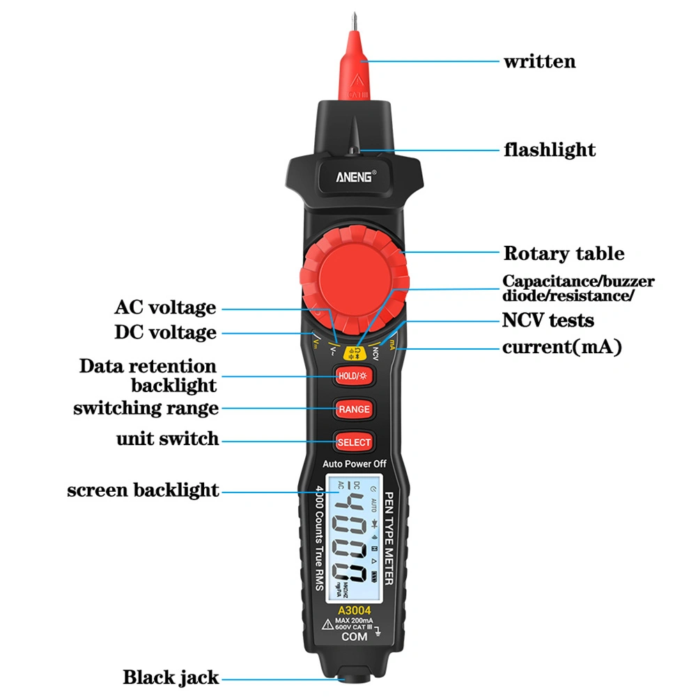 1 Set Pen-Shaped Multimeter Digital Multimeter Handheld Tester Without Battery