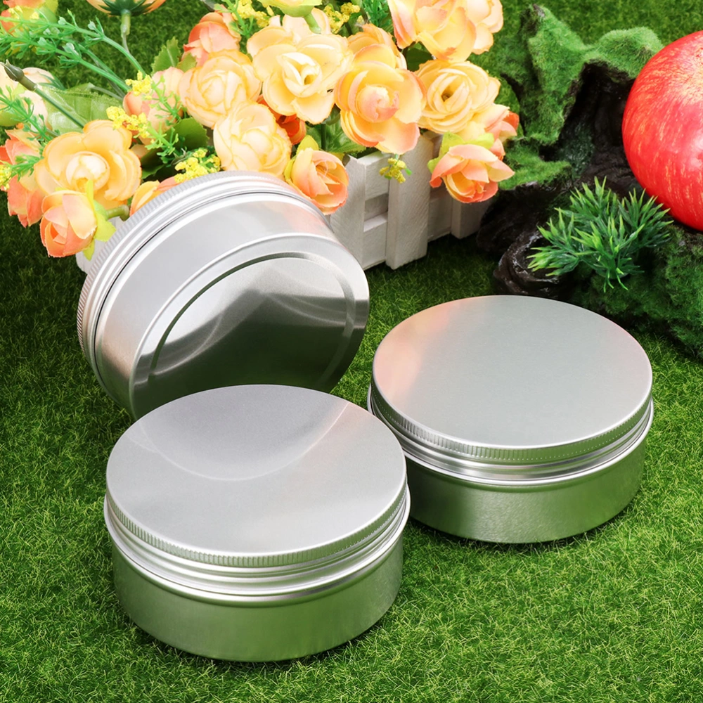 8pcs 100ml Cosmetics Storage Box Creative Aluminum Case Practical Cream Box Travel Box