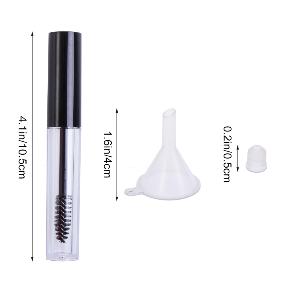 5pcs 3.5ml Empty Eyelashes Tube Eyelash Cream Bottle Mascara Tube Container with 5pcs Funnel