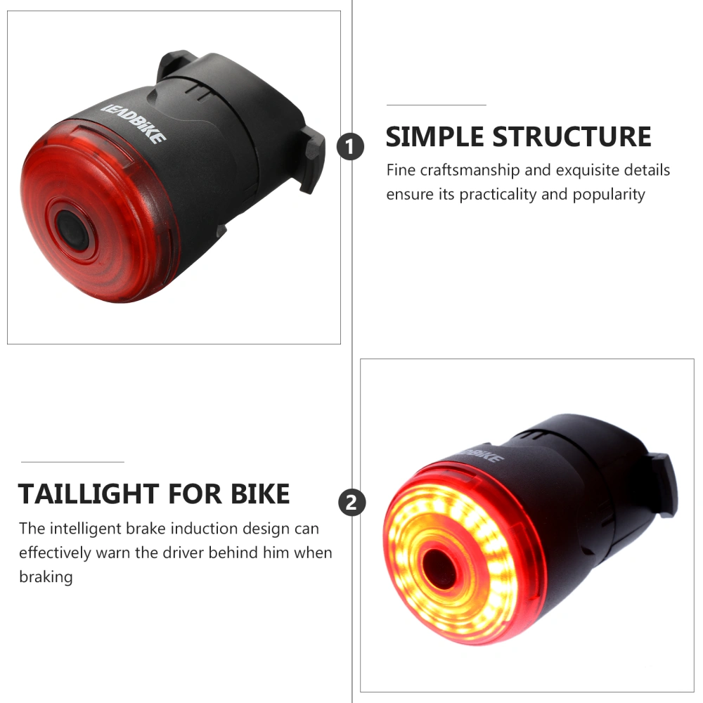 1pc Multifunctional Bike Taillight Bike USB Caution Light Riding Warning Light