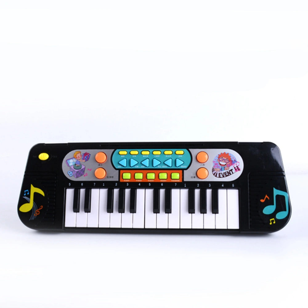 1pc Multi-function Piano Toy Electronic Keyboard Toy 25 Key Educational Music Piano Toy Early Educational Music Instrument Cartoon Music Toy for Kids Playing Not Battery Charging Style