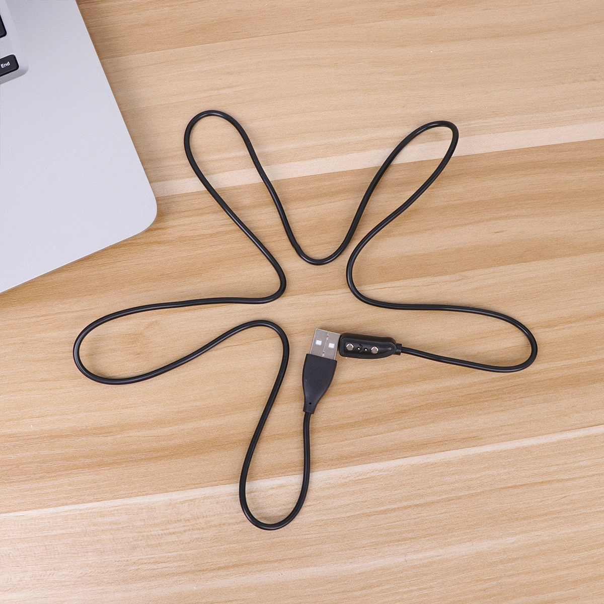 Smart Watch Charging Cable Magnetic Charging Cable USB Cable Cord Compatible for Pebble 1 Black