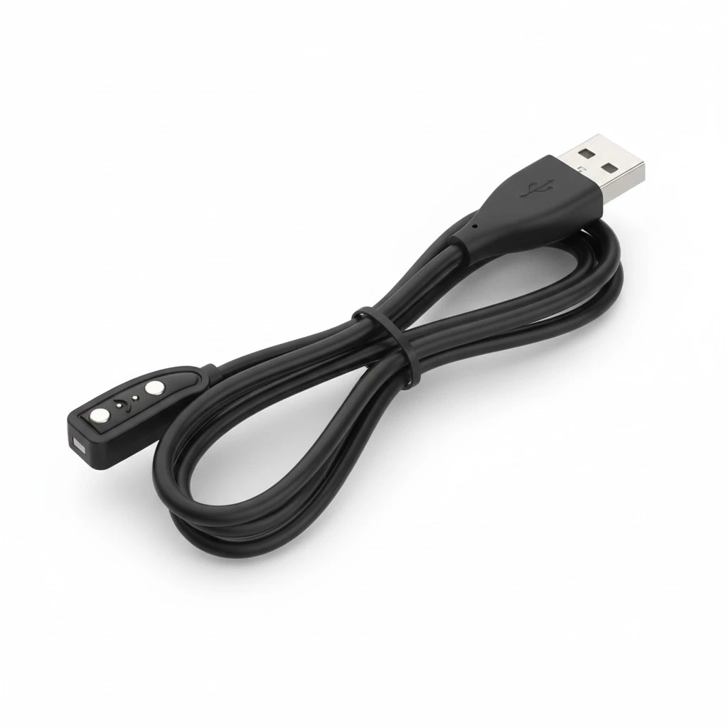 Smart Watch Charging Cable Magnetic Charging Cable USB Cable Cord Compatible for Pebble 1 Black