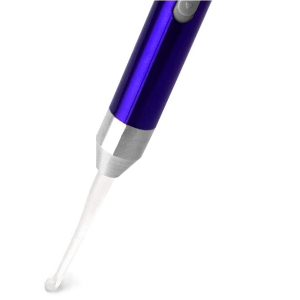 Charging LED Flashlight Earpick Earwax Removal Tools Safe Earwax Remover for Babies Children (Blue)