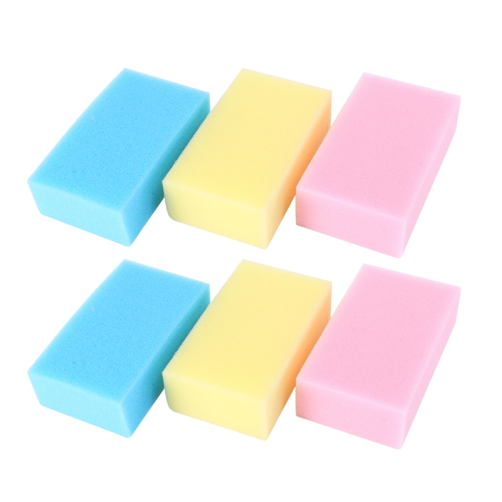 6 Pcs Salon Sponges Large Cleaning Spong Piece for Hair Cutting Daily Small Gadget Cleaning Supplies (Pink, Blue, Yellow Style)