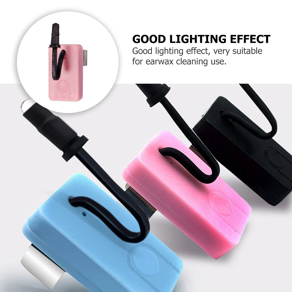 1PC USB Ear Picking Charging Thumb Lamp Ear Picking Tool Handheld Lamp (Pink)