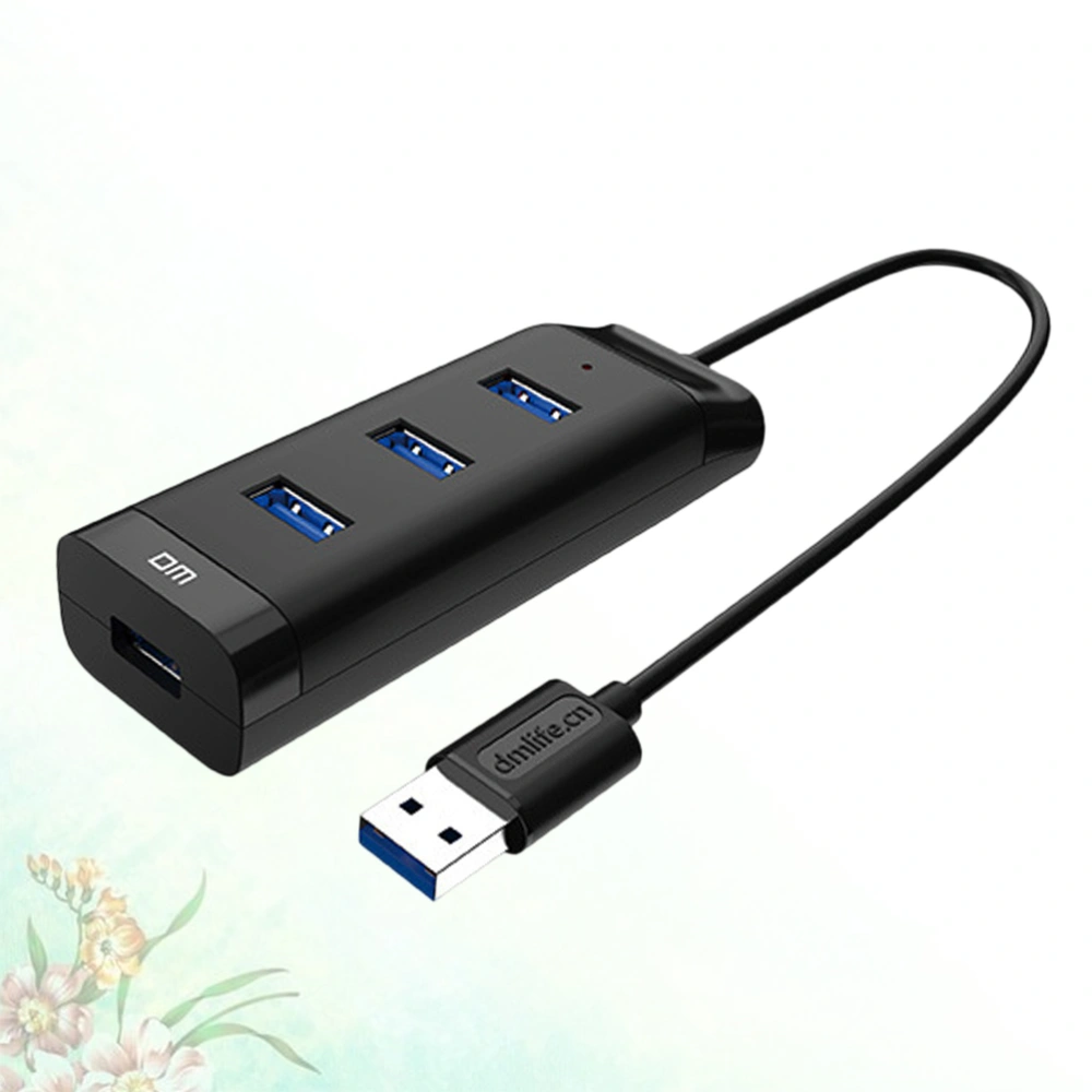 4 USB 3.0 Port Hub Converter USB Port Divider Computer Splitter Computer Accessory - 120cm (Black)