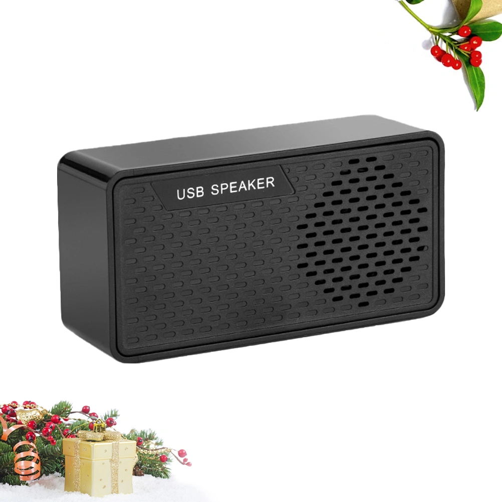 USB Laptop Speaker Sound Bar Mini Subwoofer Soundbar Speaker (Black)