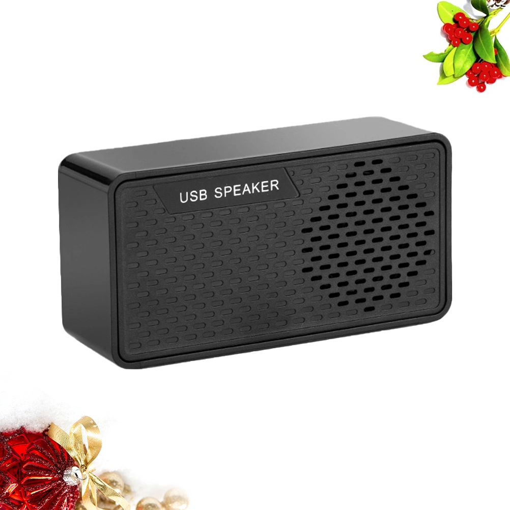 USB Laptop Speaker Sound Bar Mini Subwoofer Soundbar Speaker (Black)
