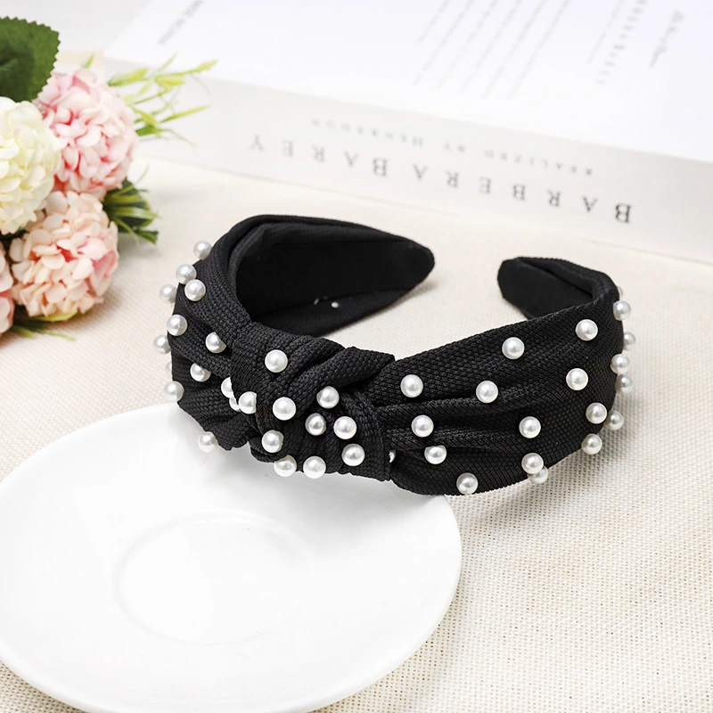 2pcs Womens Headbands Knotted Hair Bands Knot Hair Bands Fashion Headbands Pearl Hair Bands