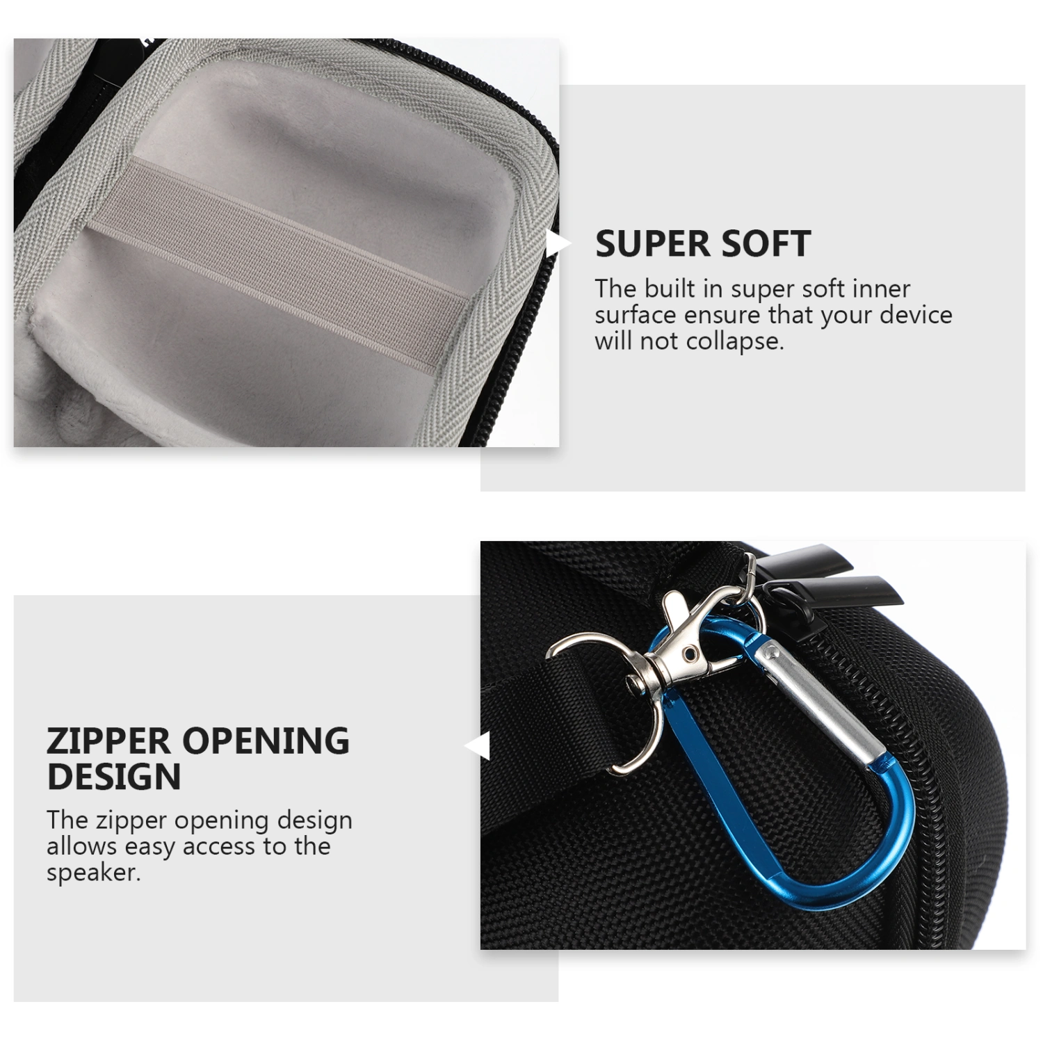 1Pc Wireless Speaker Soundbox Zipper Storage Bag Compatible for Charge5