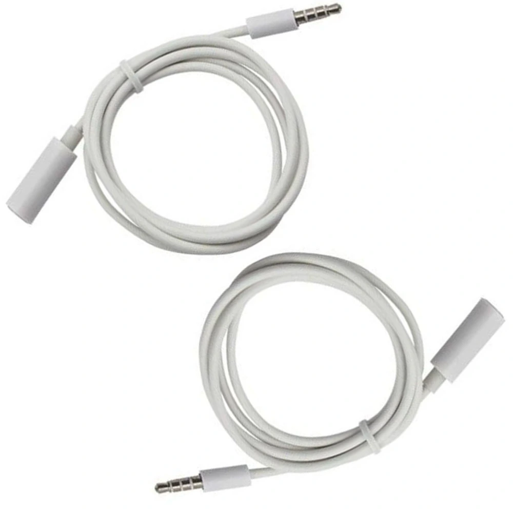 2pcs Earphone Splitter 3.5mm Stereo Audio Jack Earphone Headphone Splitter Adapter Converter for Tablet Phone White