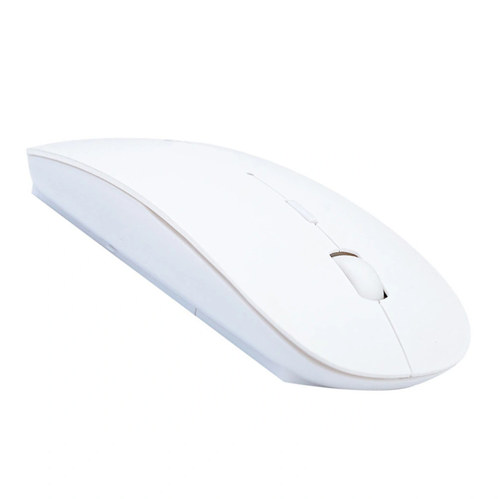 Wireless Mouse for iMac Laptops PCs Tablets 2.4 GHz wireless battery operated Mouse (White)