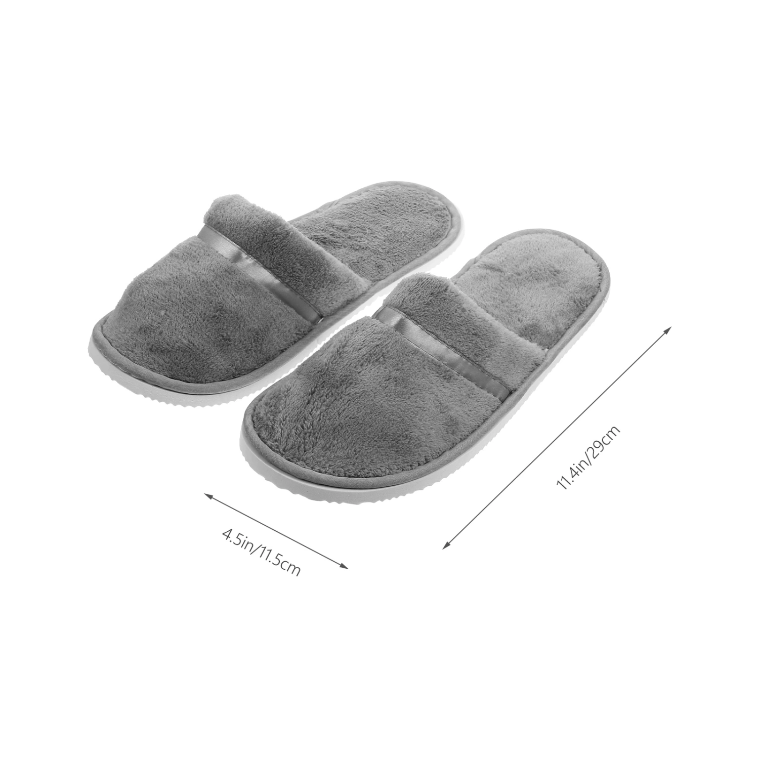 2 Pairs of Hotel Slippers Thick Coral Fleece Slippers Household Slippers Reusable Travel Slippers