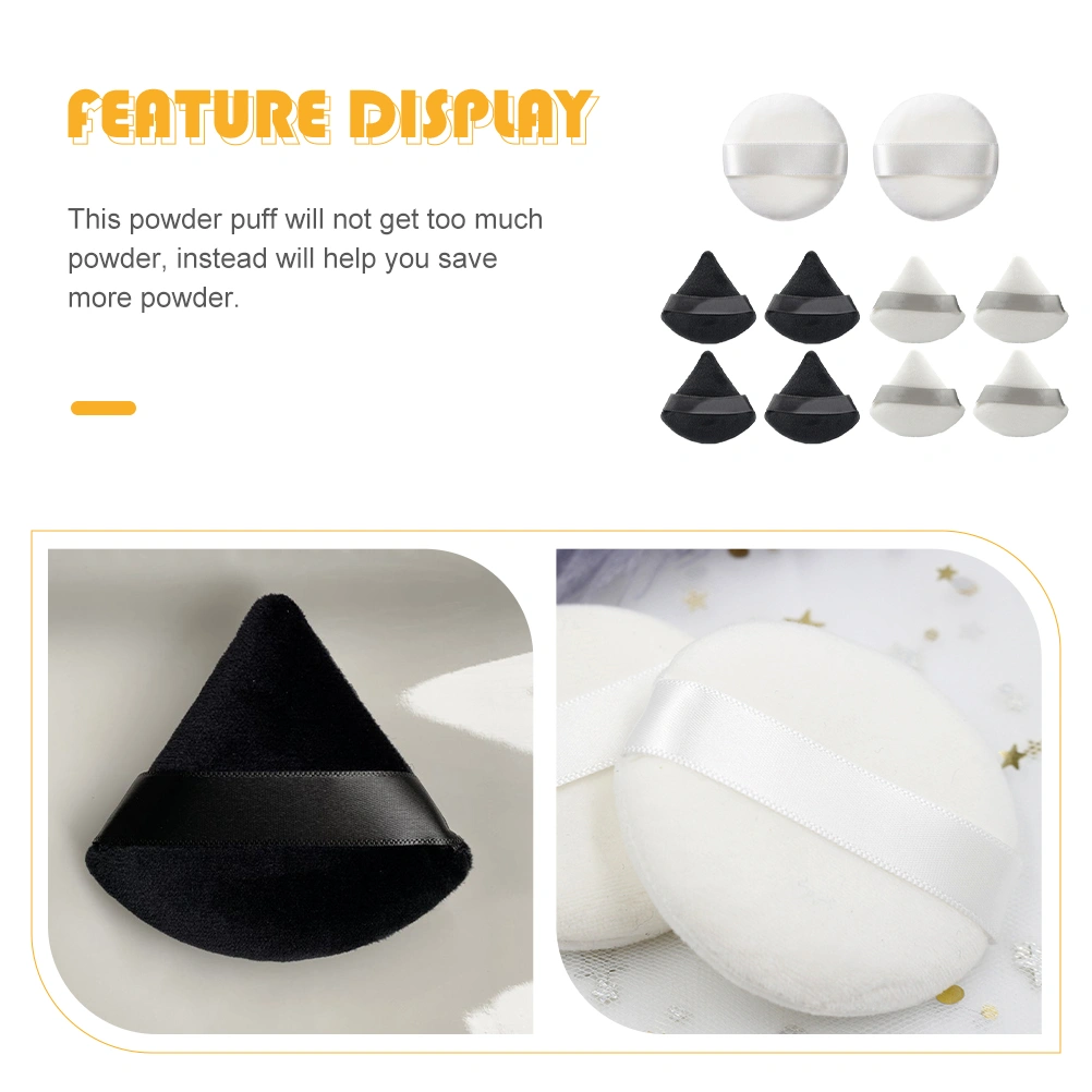 10pcs Loose Power Puffs Cosmetic Powder Puffs Women Makeup Applicators