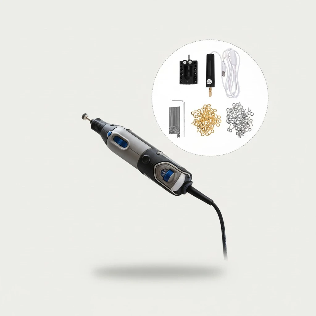 1 Set DIY Rotary Tools Portable DIY Electric Driller Hole Drilling Tools