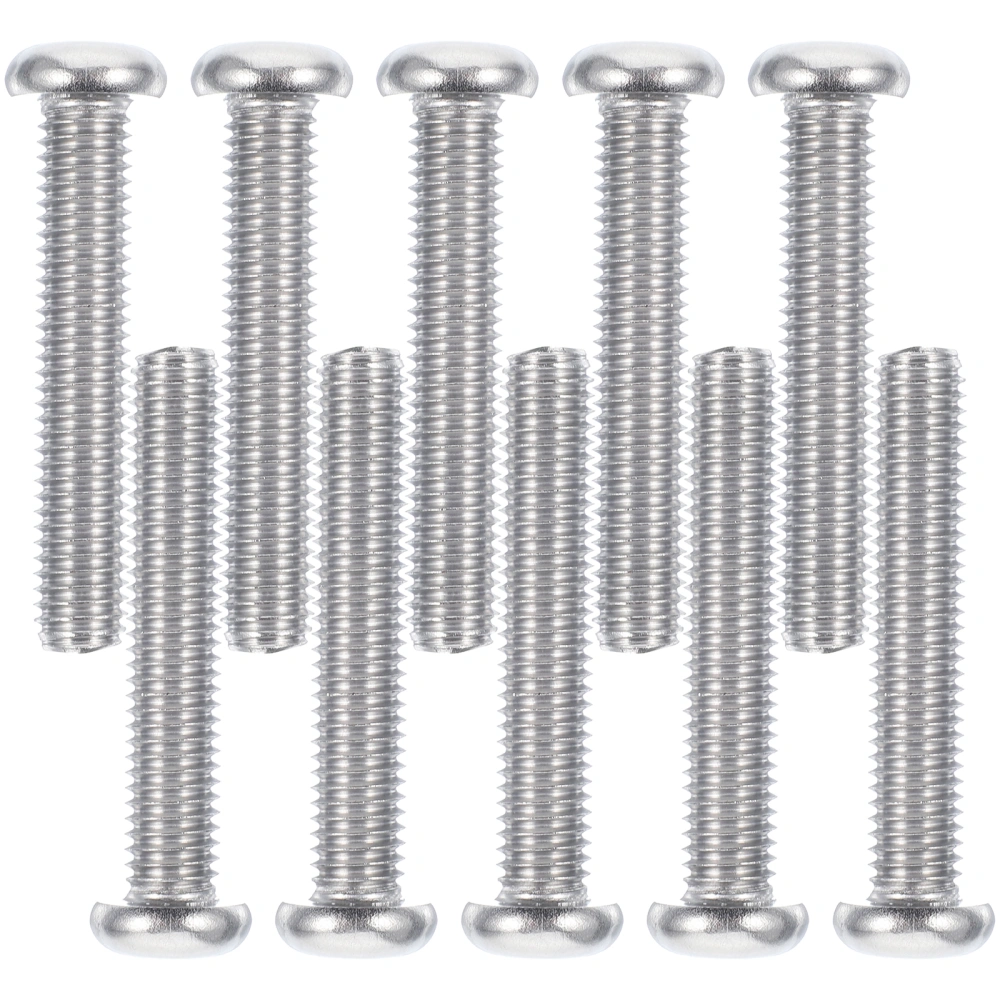 10pcs Cross Recessed Pan Head Screws Stainless Steel Screws TV Mounting Screws M8x45mm