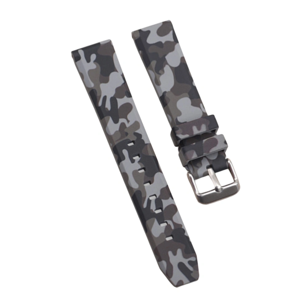 1Pc 24MM Silicone Smartwatch Band Replacement Wrist Watch Bracelet Strap Compatible for S3 (Grey)