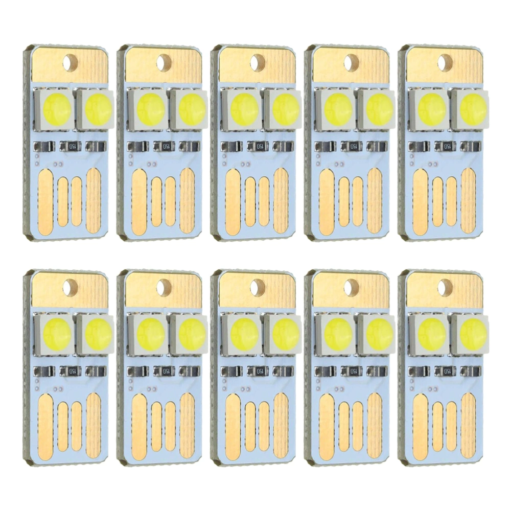 10pcs Mini Double-sided Pluggable USB LED Light Night Lamp Portable Night Light Power Supply Lamp