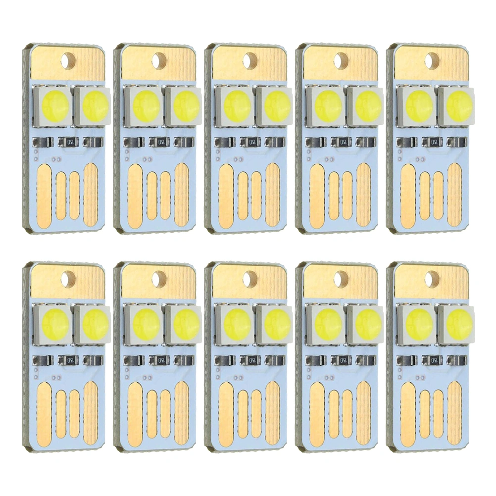 10pcs Mini Double-sided Pluggable USB LED Light Night Lamp Portable Night Light Power Supply Lamp