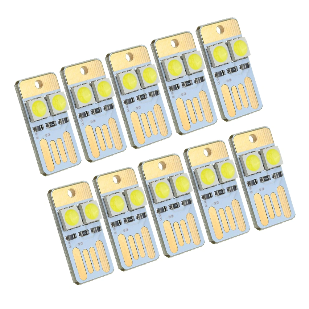 10pcs Mini Double-sided Pluggable USB LED Light Night Lamp Portable Night Light Power Supply Lamp