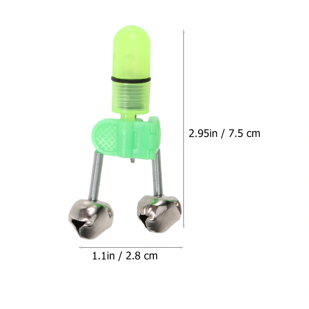 10Pcs LED Fishing Alert Bells Thread Night Fishing Bells Accessories (Green)