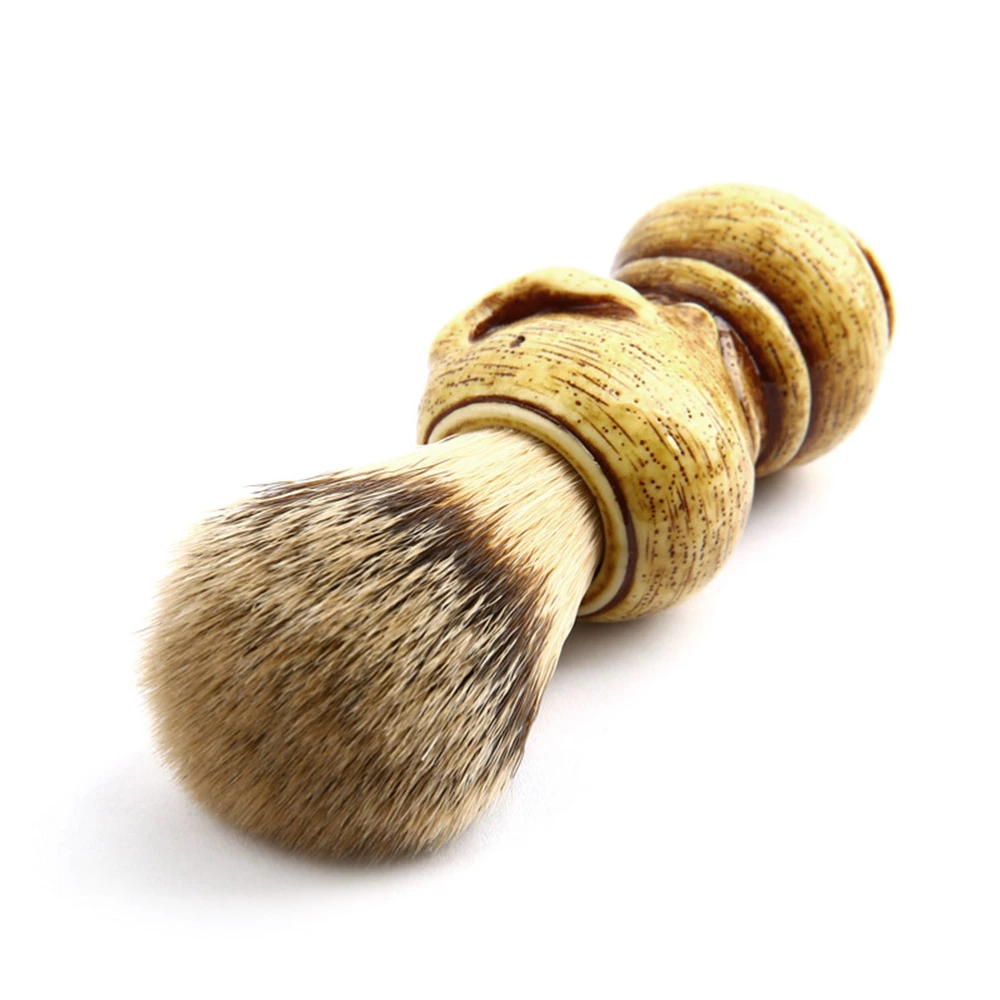 Men's Beard Brush Skull Head Man Shaving Bristles Brushes Grooming Tool