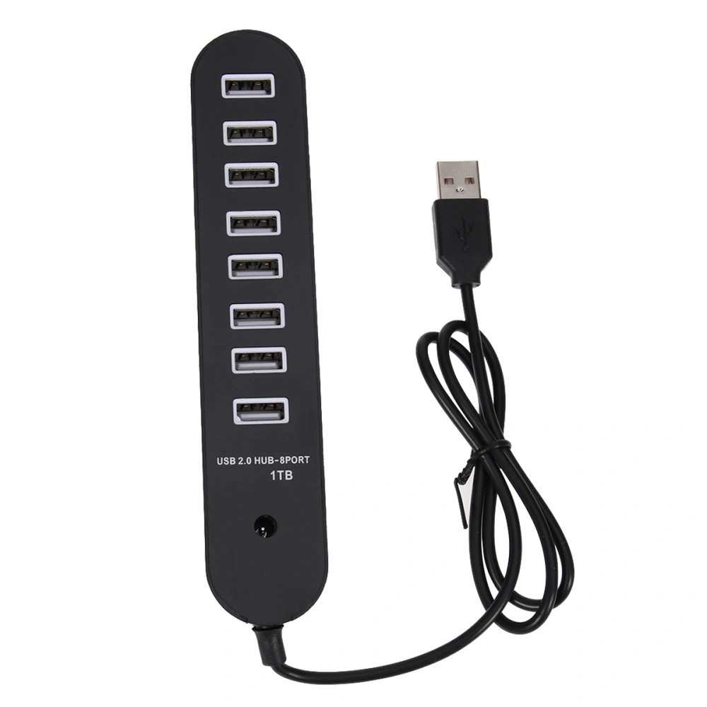 DM-HB70 USB 2.0 Hub 8-Port High for Laptop Computer Phone Tablet (Black)