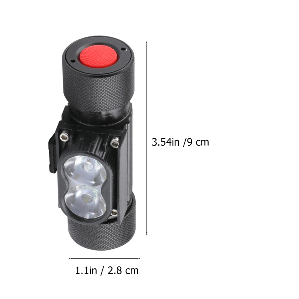 1 Set 2LED High Power Head Lamp Outdoor Mini USB Charging Lamp (with Battery)