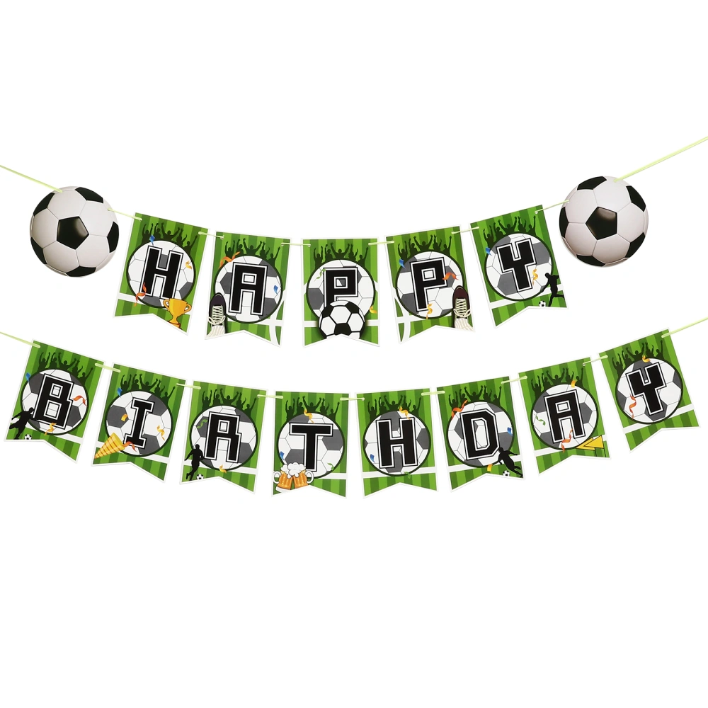 Football Banner Decoration Kids Birthday Decorative Banners Party Supply Soccer Banner