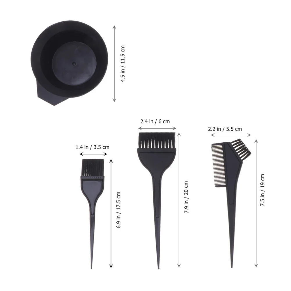 1 Set Barber Hair Color Brush Bowl Set Hair Coloring Tools Dyeing Brush