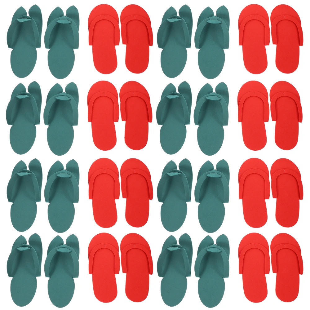 16 Pairs of Disposable Slippers Pedicure Slippers Anti-Slip Flip-flops Random Style