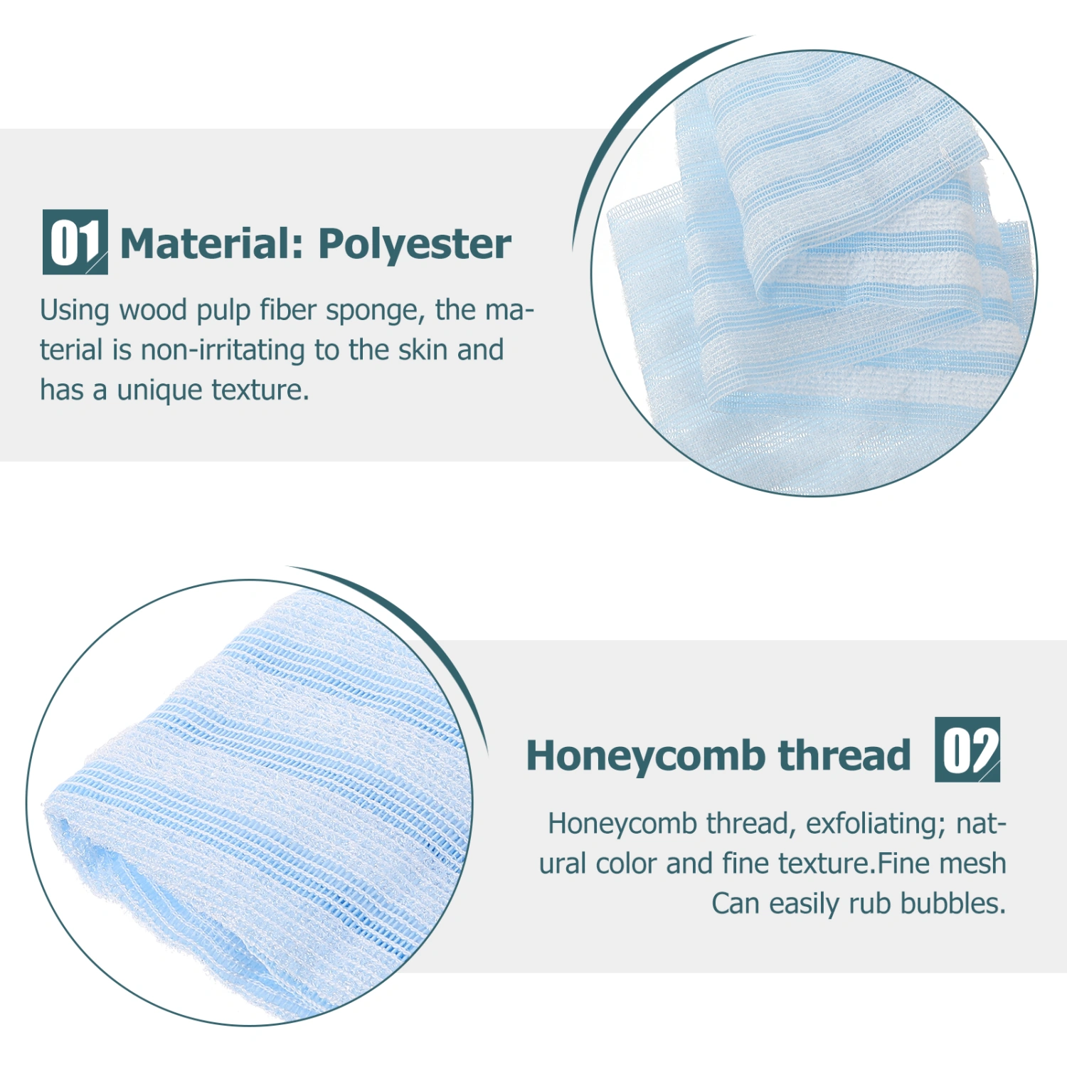 Portable Shower Exfoliating Back Scrubber Back Scrubber Towel Bath Wash Cloth