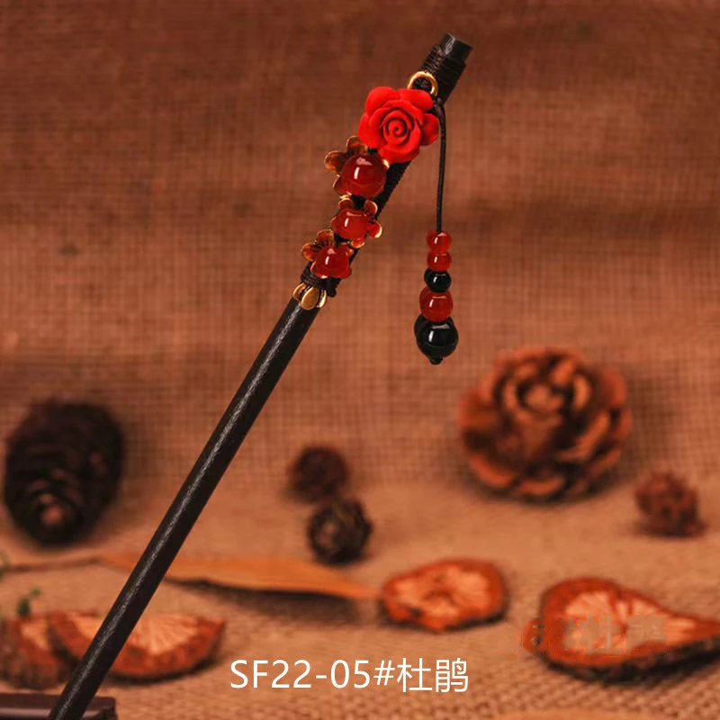 6pcs Hair Sticks Flower Hair Chopsticks Tassel Hair Bun Sticks Vintage Hair Styling Tools