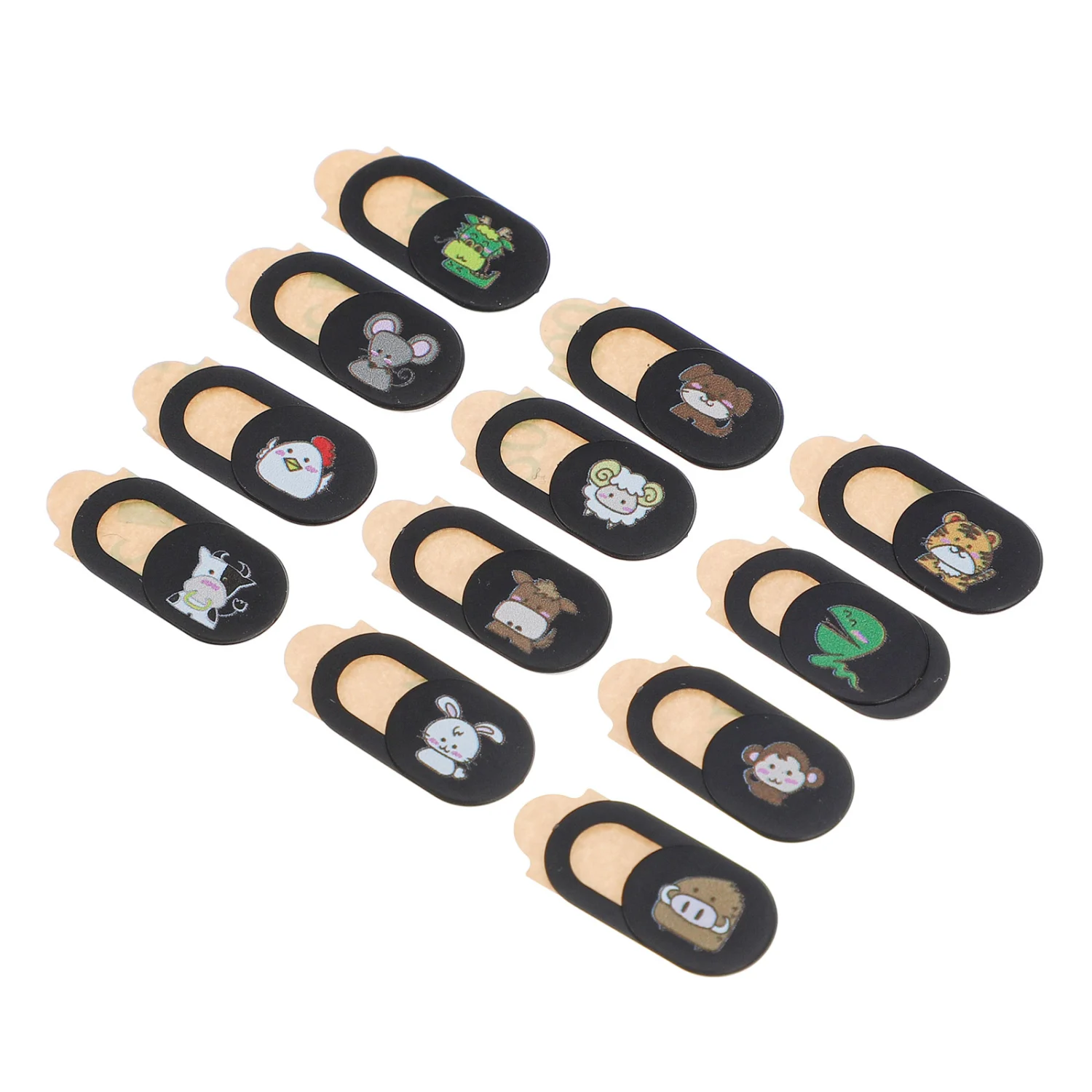 12PCS Web Camera Cover for Tablet Laptop PC Chinese Zodiac Webcam Blocker