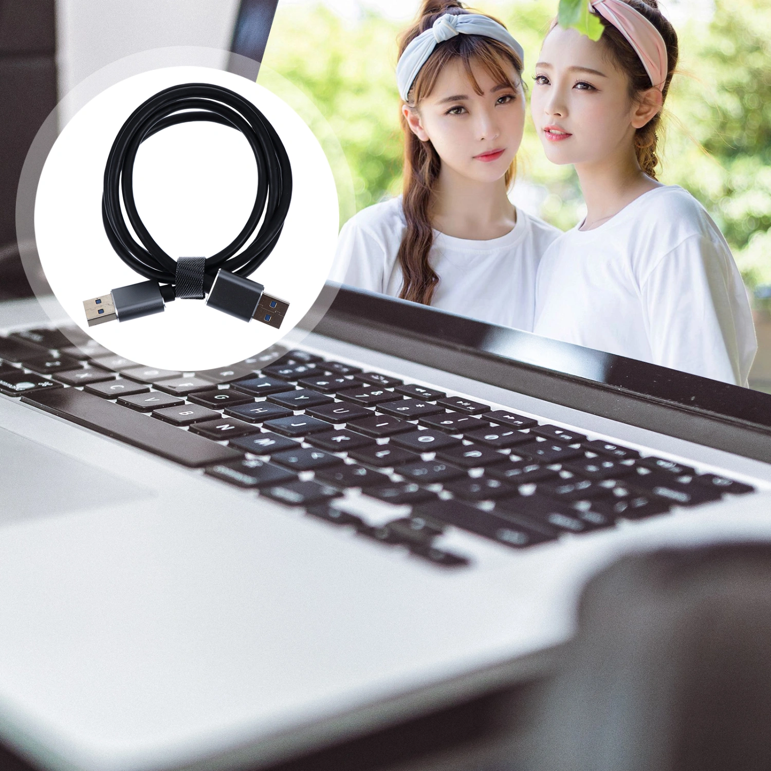 USB 3.0 Cable USB Male to Male Cable Double End USB Cord Data Cable for Computer