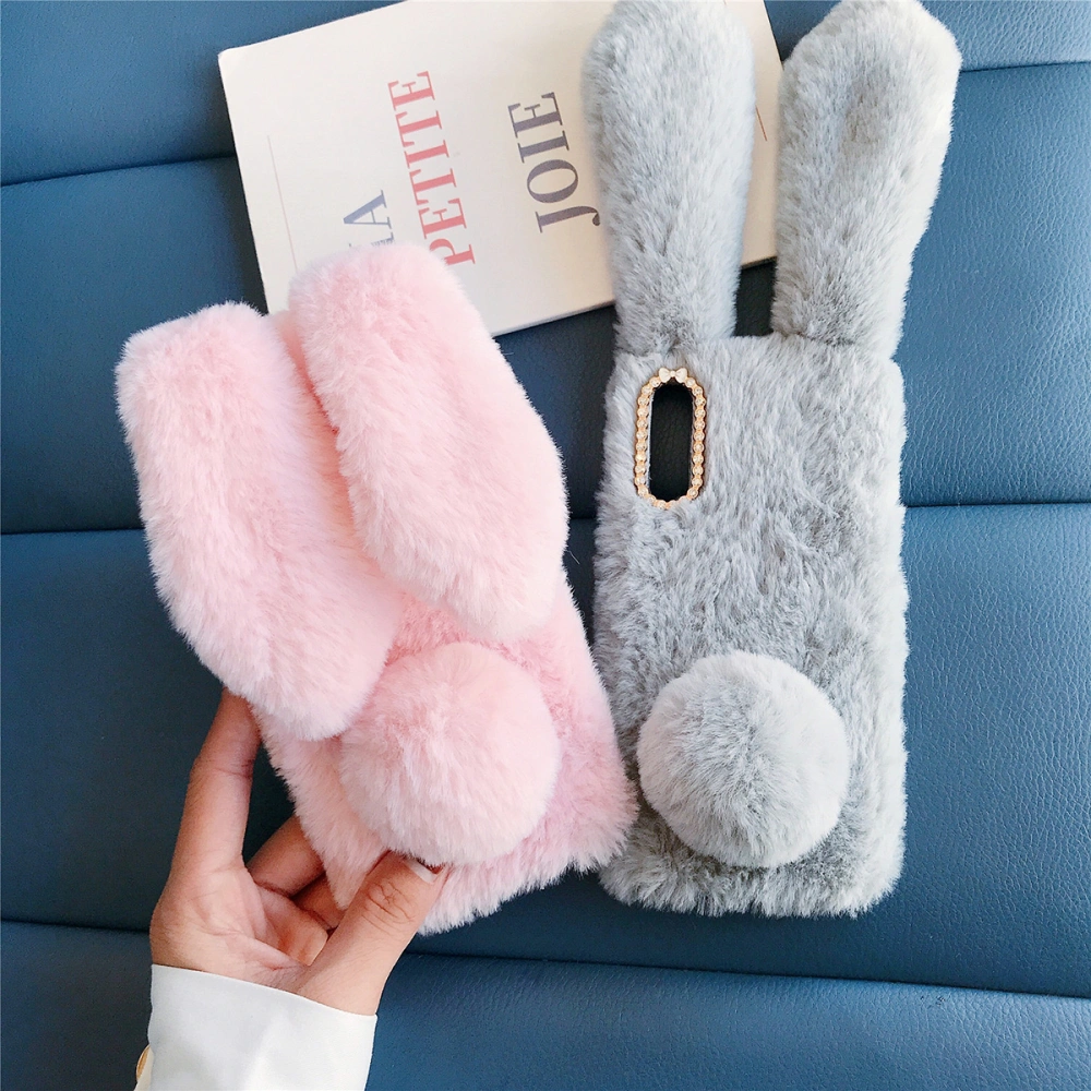 Plush Rabbit Phone Protector Decorative Phone Case Compatible for Moto G Power