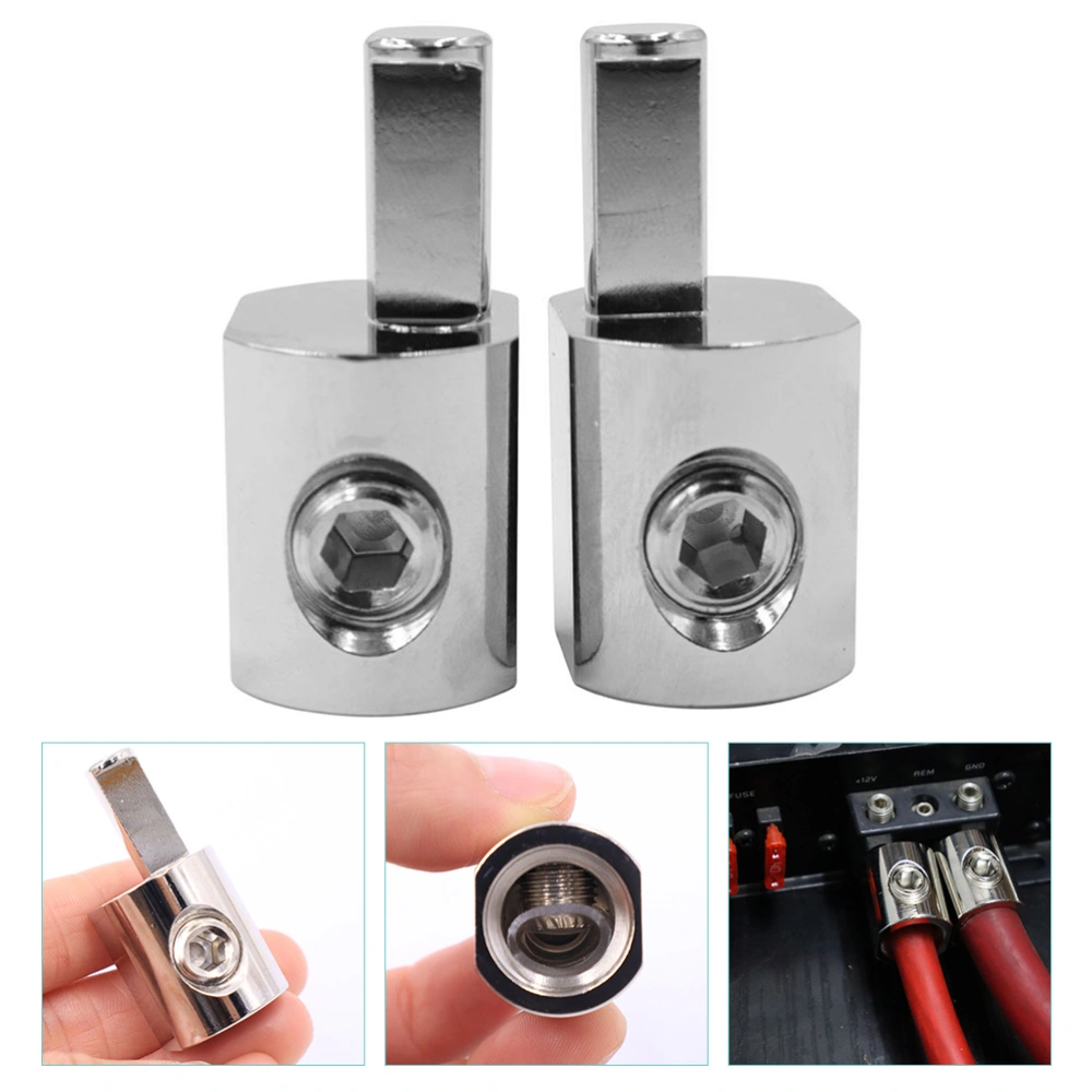 1 Pair Aluminum 0 Gauge To 4 Gauge Adapter Reducer Car Audio Accessories