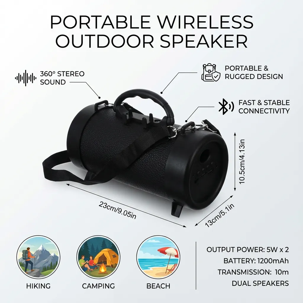 Portable Loudspeaker Box Wireless Speaker Outdoor Voice Box Practical Sound Box