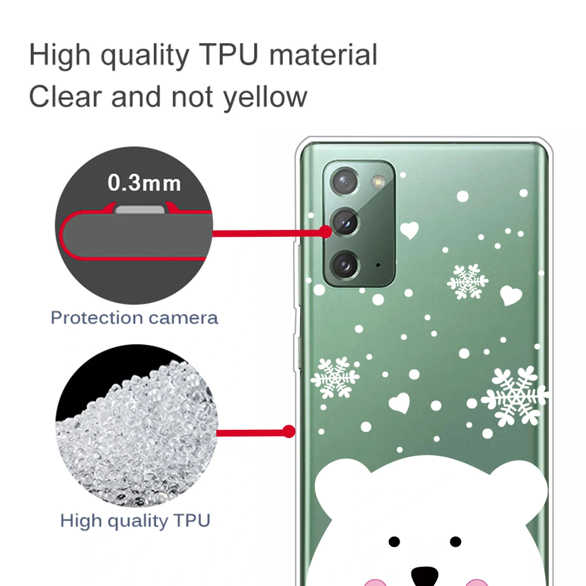 Christmas Phone Cover Shell Phone Case Compatible for Galaxy Note 20