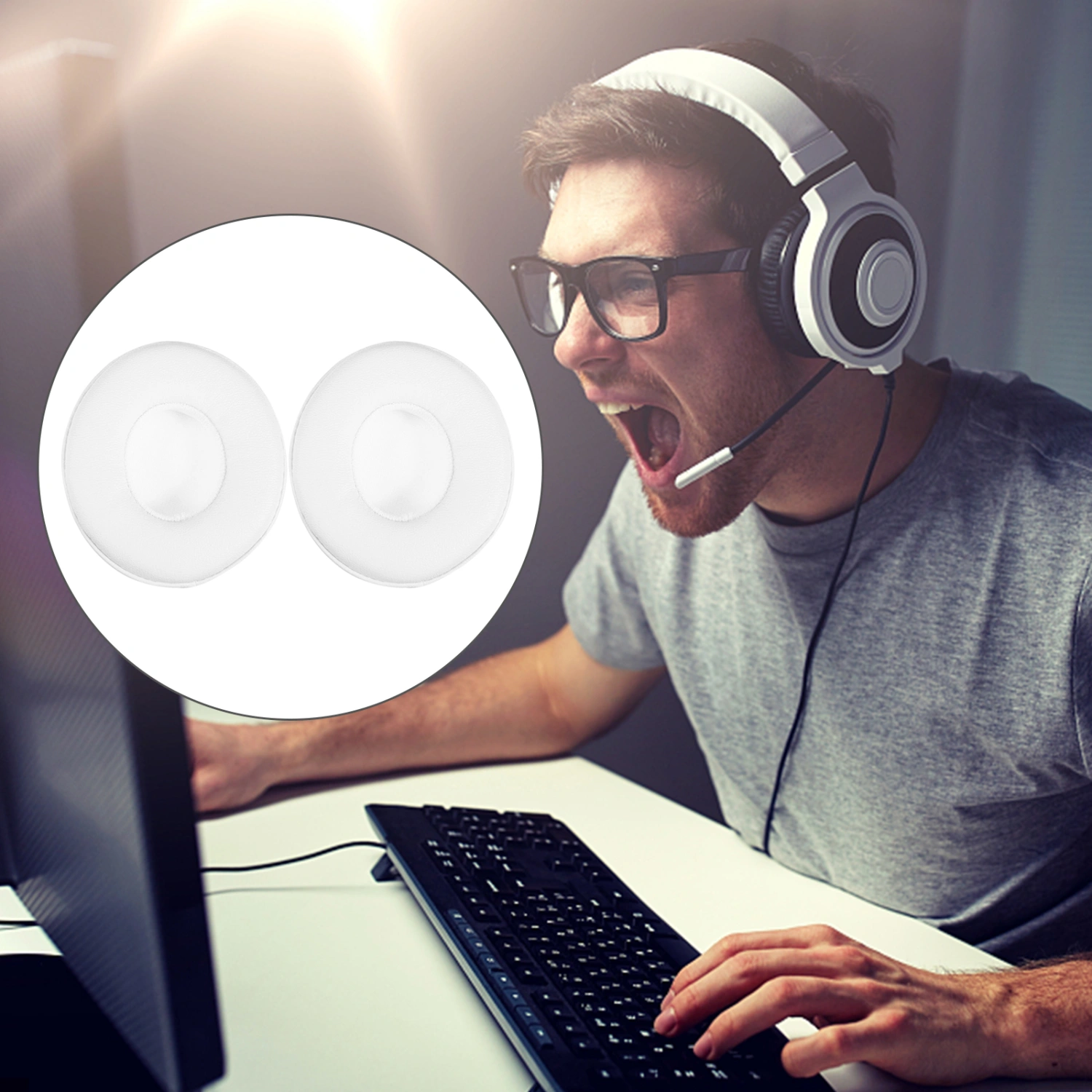 2Pcs Supple Ear Pads Compatible for SOLO2/SOLO3 Wireless Earphone Covers