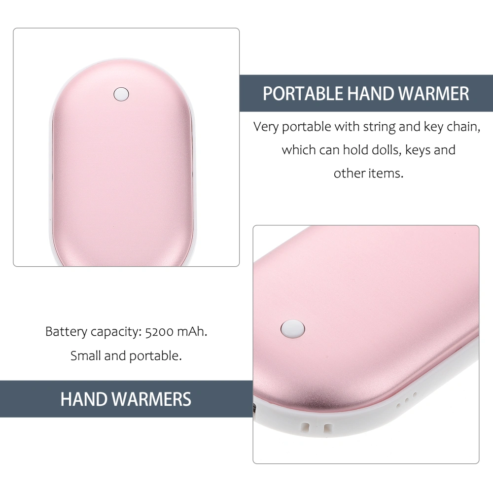 Hand Warmer Multi-function Charger Mobile Phone Charger Hands Heater (Pink)