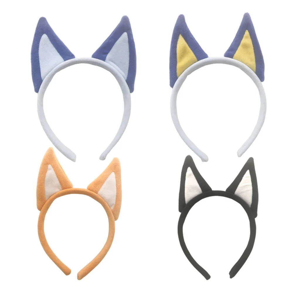 4pcs Dog Ears Headbands Dog Dress-up Headband Dog Ears Headpiece Party Costume Prop