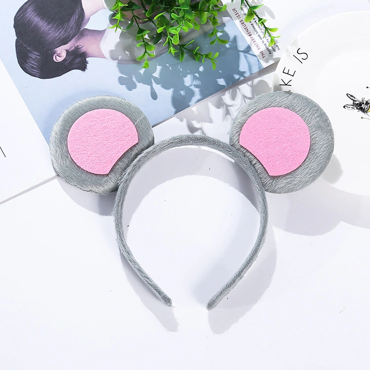 2 pcs Mouse Ears Headband Animal Ear Headband Cosplay Headband Cute Ear Headband for Party