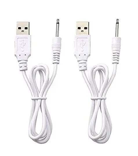 2pcs Dc Charging Cable 2.5mm Dc To Usb Converter Instrument Usb Charger Cord