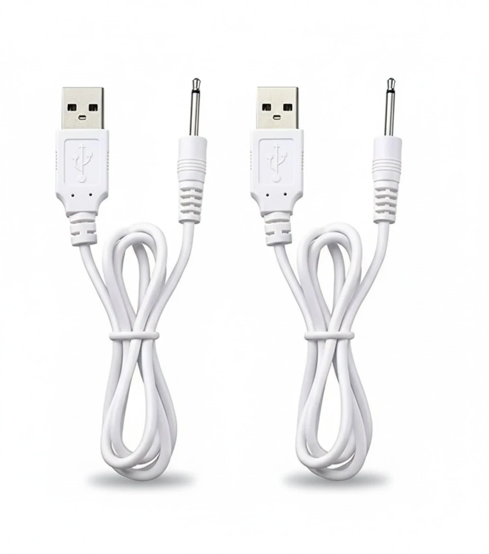 2pcs Dc Charging Cable 2.5mm Dc To Usb Converter Instrument Usb Charger Cord
